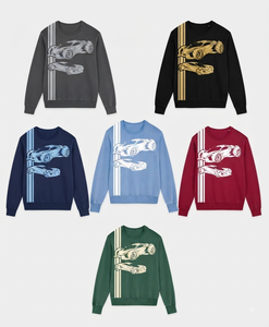 2026 Trending Wholesale High Quality <b>Velour</b> Pullover Hoodie Family Cotton Graphic Print Oversized Lantern Sleeve Front - Product Image 5