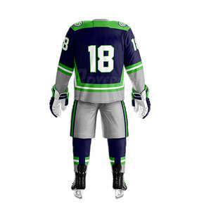 Tenue de hockey sur glace personnalisée, uniforme sportif de qualité professionnelle avec équipement de protection pour les matchs de hockey sur glace compétitifs - Product Image 2