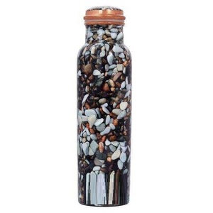 Bouteille en cuivre à double paroi, artisanale, de luxe, écologique, pour les filles, usage quotidien, maison et extérieur, directement du fournisseur indien - Product Image 3