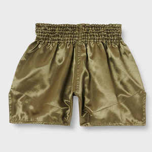 100% Silk & Polyester Breathable Muay Thai Boxing MMA Training Shorts for Adult Men with Custom Logo Position - Product Image 2