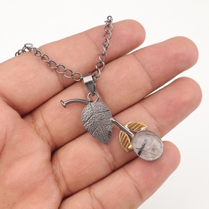 Colgante de rutilo negro, piedra preciosa, colgante de plata de ley 925, joyería de moda, colgantes de latón hechos a mano, corte ovalado para mujer. - Product Image 4
