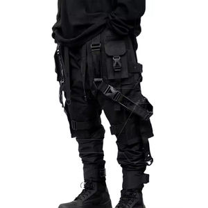 Pantalon cargo techwear pour homme, joggers tactiques multi-poches, sangles à boucle, pantalon urbain, hip hop, Harajuku, cyberpunk, streetwear - Product Image 2