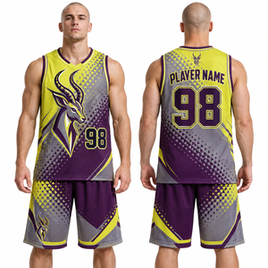 Tenues de basketball personnalisées, maillots et shorts, vente en gros OEM, vêtements d'équipe, vêtements de sport, commandes en gros, noms personnalisés - Product Image 4