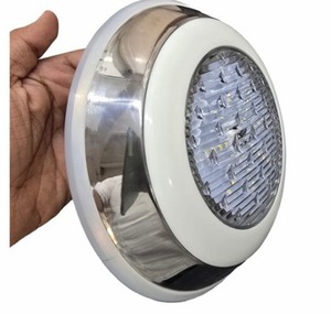 Lampe de piscine submersible LED en acier inoxydable de 9 pouces, lampe de piscine LED submersible, montage mural, lumière de paysage RGB blanc chaud - Product Image 2