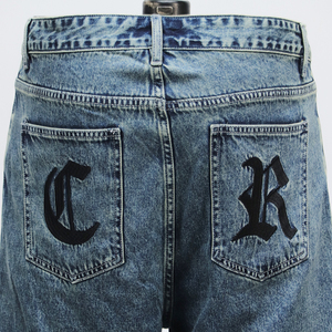 Pantalones Cortos de Mezclilla para Hombre, Corte Recto, Cintura Alta, Lavado Claro, Estilo Casual de Verano, Ajuste Holgado, Jorts, Streetwear Y2K, Tallas Grandes, MOQ Bajo - Product Image 5