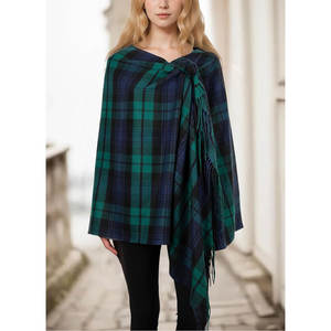 Chal de Tartán Escocés Personalizado con Diseño de la Bandera del Clan, Accesorio de Tartán Negro, Venta al por Mayor 2026 - Product Image 2