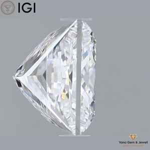 La lueur de mariage 3.00 CT. CVD Lab Grown Princess Cut Diamond 7.93 MM D Color VS1 Clarity IGI Certified for Wedding Center Stone - Product Image 4