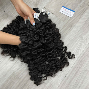 Extensions de cheveux humains bouclés birmans de haute qualité 2026, tissage complet, sans nœuds, sans perte, fabriquées au Vietnam - Product Image 3