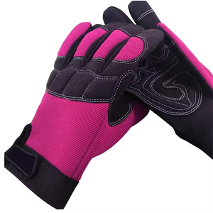 Gants de travail industriels renforcés anti-choc pour la protection des mains, compatibles écran tactile, en cuir pour mécaniciens - Product Image 6