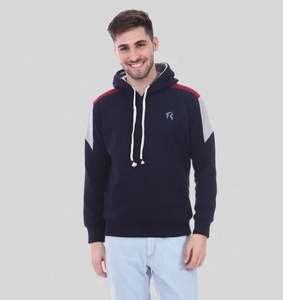 Sweat-shirt à capuche en coton solide de haute qualité pour hommes, décontracté, pour l'extérieur, séchage rapide, durable, coupe classique, avec poche - Product Image 3