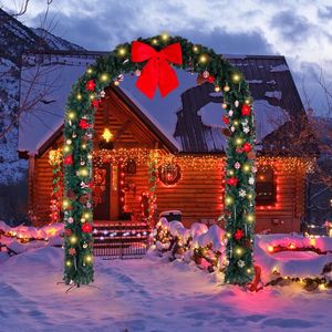 Arco Natalizio in PVC Verde 240*40*265cm con Ornamenti per Decorazioni Festive e Matrimoniali - Product Image 4