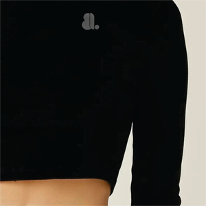 T-shirt court décontracté d'été pour femme, col rond, manches longues, 100 % coton biologique, respirant, écologique, anti-rétrécissement, séchage rapide - Product Image 4
