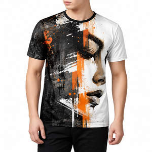 Custom All Over Sublimation Printing <b>100</b>% <b>Polyester</b> Sublimation T-<b>shirts</b> for Men - Product Image 1