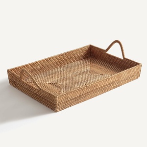 Rectangular rattan storage trays decorative tray for placing candle jewelry competitive price - Product Image 6