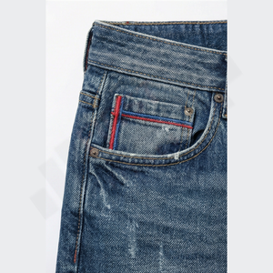 Pantalones Vaqueros de Mezclilla para Hombre, Corte Bootcut, Tiro Medio, Ajuste Regular, Baja Elasticidad, Cierre de Cremallera, Estilo Vintage Hip Hop, Lavado, OEM - Product Image 5