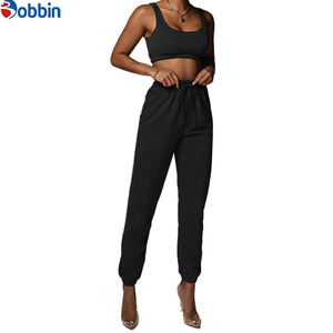 Conjunto Deportivo de Verano para Mujer, de Alta Calidad, con Logotipo Personalizado, Estilo Hip Hop, 2 Piezas, 100% Algodón Ecológico, Pantalones Cargo, Estilo Casual - Product Image 4