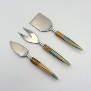 Juego de Cuchillos para Servir Queso de Acero Inoxidable, Diseño Creativo con Punta Curva Corta, Juego de Cubiertos Metálicos para Cocina, Hogar y Restaurante - Product Image 3