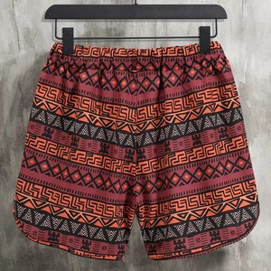 Shorts de Baño para Hombre con Estampado de Rayas, Cintura Media con Cordón, Secado Rápido, 100% Poliéster, Casuales, con Bolsillos, Corte Corto - Product Image 2
