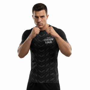 เสื้อรัดกล้ามเนื้อคุณภาพสูงแบบนุ่ม ปรับแต่งได้ แขนยาว สำหรับกีฬา MMA ผลิตจากโพลีเอสเตอร์และสแปนเด็กซ์ เหมาะสำหรับทั้งชายและหญิง ใช้สำหรับการต่อสู้และการฝึกซ้อม - Product Image 3