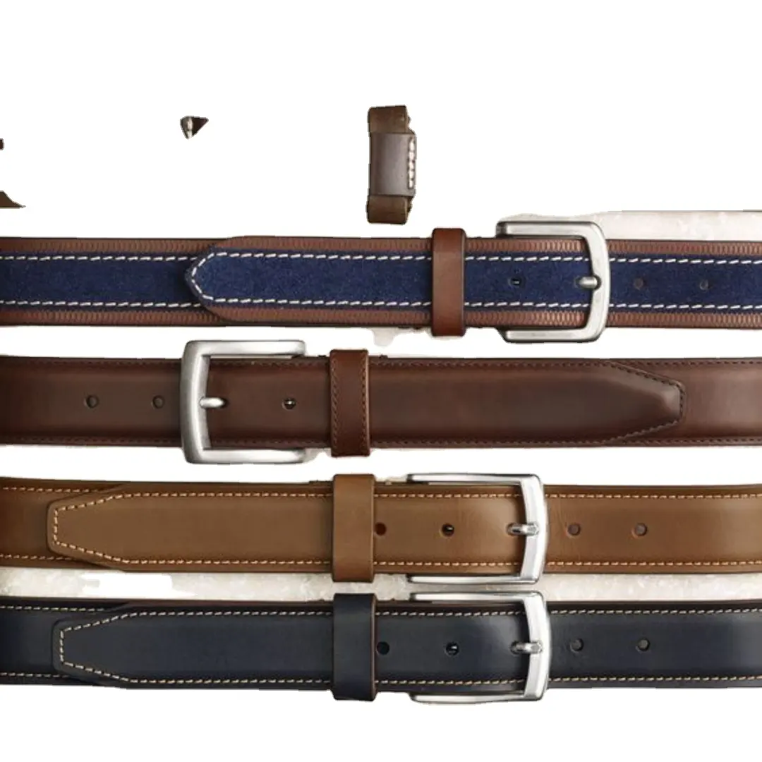 Wholesale High Quality Low Price men's PU Leather Belt/Waist Belt With Buckle Automatic Buckle Belt/Casual Versatile Jeans belt