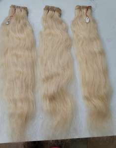 Extensions de cheveux humains Genius Weft Super Double Drawn 50g, cheveux russes Remy bruts, ondulés profonds, noués à la main, 50g - Product Image 3