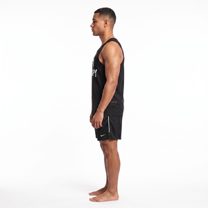 Unisex Sleeveless Lightweight Breathable O-Neck Activewear <b>Tank</b> <b>Top</b>-<b>Black</b> 'Gym Is My Therapy' Silk Screen Printed 100% Polyester - Product Image 3