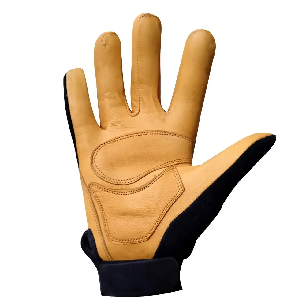Custom Goat Skin Leather Best Gloves For Auto Mechanics Cut Resistance Construction Gloves Men Women Youth Adult Sizes