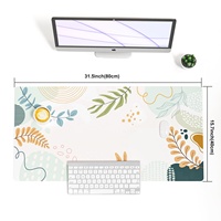 Tapis de souris de jeu imperméable en cuir PVC à une face avec repose-poignet ergonomique, surface en cuir de chamois, taille personnalisable - En stock