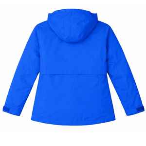 Veste coupe-vent Jack and Jill pour femme, bleue, veste d'extérieur avec logo brodé, légère, fermeture éclair - Product Image 2