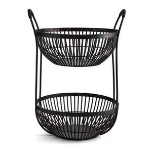 Panier à fruits en fer noir de qualité supérieure, best-seller, pour comptoir de cuisine, bol de rangement décoratif en métal pour fruits, organiseur - Product Image 5