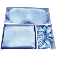 Coffret Cadeau Écologique 16/19/22mm 6A 100% Soie de Mûrier Pure : Taie d'oreiller, Chouchous et Masque de Sommeil, Emballé en Boîte, Fête des Mères, Nouvel An Chinois