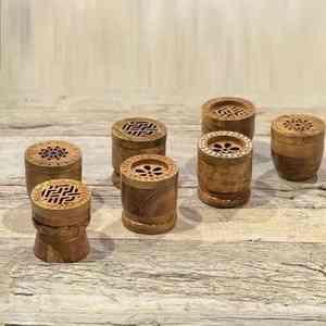 Suministro Directo de Fábrica Z/F GLOBAL EXPORT CZE1479 Quemador de Incienso Indio de Madera Natural para Agarbatti, Diseño Personalizable - Product Image 4