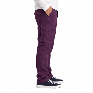 Men's for Straight Cargo <b>Pants</b> Mid Waist Casual Trousers with Multiple Pockets 100% Cotton Quick-Dry Breathable - Product Image 4
