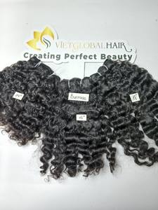 Precio al por mayor Color de pelo vietnamita crudo birmano rizado doble dibujado pelo de la mejor calidad pelo a granel cutícula vietnamita alineada - Product Image 6