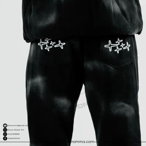 Pantalones Anchos de Felpa 100% Algodón con Logotipo Personalizado, Transpirables, de Secado Rápido, con Efecto Desgastado por el Sol, Pantalones Deportivos Bordados para Hombre - Product Image 5
