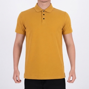 <b>Men's</b> Navy Blue Short Sleeve Polo Shirt Solid Color Cotton Oxford Fabric Casual Style Regular Fit Button Design Breathable Woven - Product Image 4