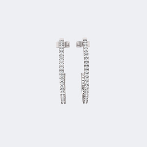 ต่างหูแบบห่วงเปิดทรงกลมประดับเพชร 0.20 กะรัต - Product Image 4