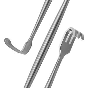 ชุดเครื่องมือผ่าตัดแบบใช้มือ ยี่ห้อ Jamso Industries รุ่น TC Senn Muller Retractor ปลายแหลมสองด้าน ขนาด 15.8 ซม. ด้ามจับสีทอง ได้รับการรับรองมาตรฐาน CE - Product Image 5