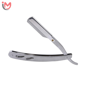 High Quality Metal Razor for <b>Men</b> Straight Stainless Steel Handle Folding Razor Single Blade OEM Wholesale - Product Image 3