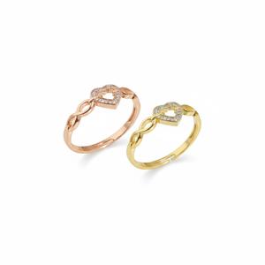 Elegante Anillo de Plata de Ley 925 con Corazón de Oro Sólido de 14K, Anillo de Boda Infinito con Diamante de Laboratorio, Regalo Romántico para Ella, Última Moda 2026 - Product Image 2