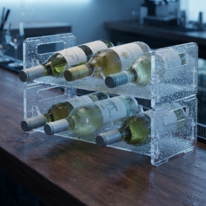 Exhibidor de Vino Acrílico Transparente Personalizado, Organizador de Botellas para Mostrador, Tienda, Hotel, Restaurante - Product Image 1