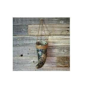 Juego de Jarrones Decorativos Tradicionales Hechos a Mano con Cuerno de Búfalo Antiguo, Jarrón de Pared de Resina en Dos Tamaños: Pequeño y Grande - Product Image 1