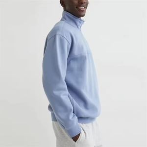 Sweat-shirt athlétique pour homme à demi-zip avec tissu anti-humidité pour l'entraînement, les activités physiques et les performances en extérieur - Product Image 2