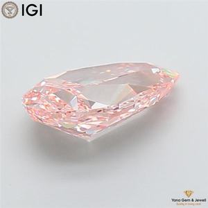 เพชร CVD ที่ได้รับการรับรองจาก IGI น้ำหนัก 4.00 กะรัต รูปทรงลูกแพร์ สีชมพูสดใส ระดับความสะอาด VS2 เหมาะสำหรับเป็นจุดศูนย์กลางที่โดดเด่น - Product Image 4