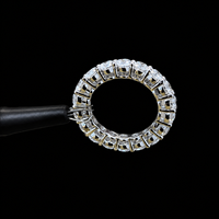 Bague d'éternité en or jaune 10 carats de qualité supérieure, 3,20 carats de diamants de laboratoire taille brillant, clarté VVS-VS, certifiée IGI, classique et empilable
