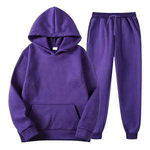 Conjunto Deportivo Informal de Otoño para Hombre, Ecológico, de Color Sólido, en Poliéster/Algodón, Transpirable, con Cuello Redondo - Product Image 1