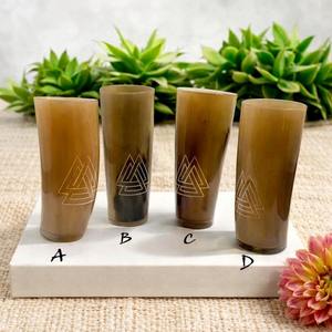 Ensemble de mugs en corne polie et gravée, faits à la main, verres à bière uniques pour whisky et cocktails, magnifiquement conçus - Product Image 3