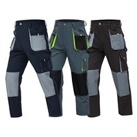 Pantalon de travail décontracté en tissu peigné pour homme, haute visibilité réfléchissante, respirant, pantalon cargo, uniforme de sécurité extérieur, pour ateliers et mécaniciens