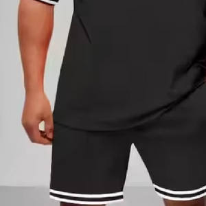 Top Quality Summer Two Piece <b>Men's</b> <b>Short</b> Set 100% Cotton <b>Men</b> Baggy <b>Short</b> Sets <b>Mens</b> Top and <b>Shorts</b> Set - Product Image 3