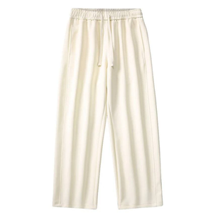 Men's Casual Wide Leg Pants Drawstring <b>Elastic</b> <b>Waist</b> Soft Loose Fit Long <b>Trousers</b> - Product Image 4
